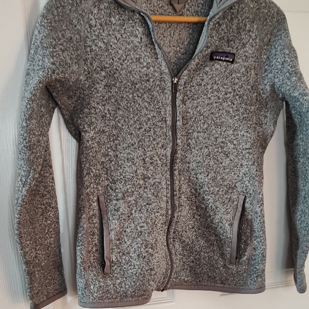 Patagonia Women's Heathered Gray Fleece Jacket - Picture 3 of 6